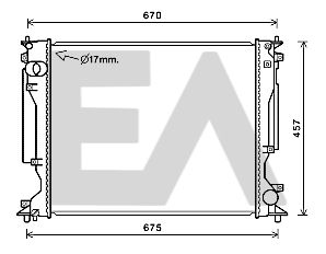 31R71287 EACLIMA Радиатор, охлаждение двигателя