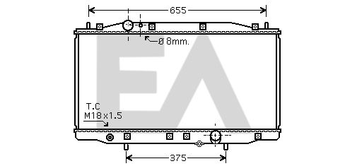 31R26075 EACLIMA Радиатор, охлаждение двигателя