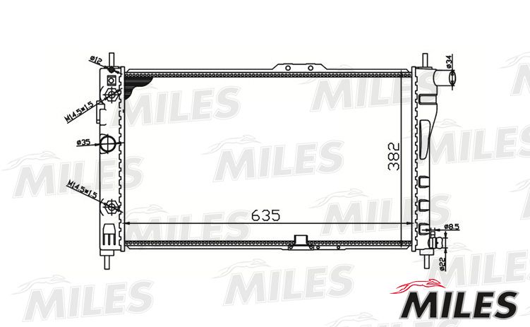 ACRM348 MILES Радиатор, охлаждение двигателя