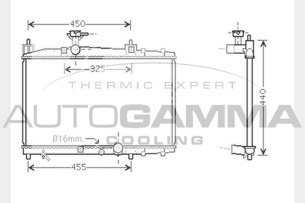 104571 AUTOGAMMA Радиатор, охлаждение двигателя