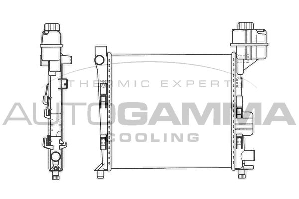 101358 AUTOGAMMA Радиатор, охлаждение двигателя