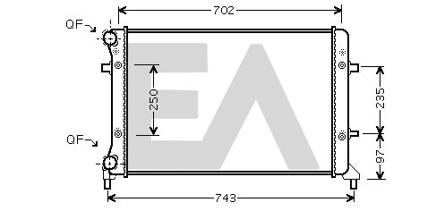 31R77048 EACLIMA Радиатор, охлаждение двигателя