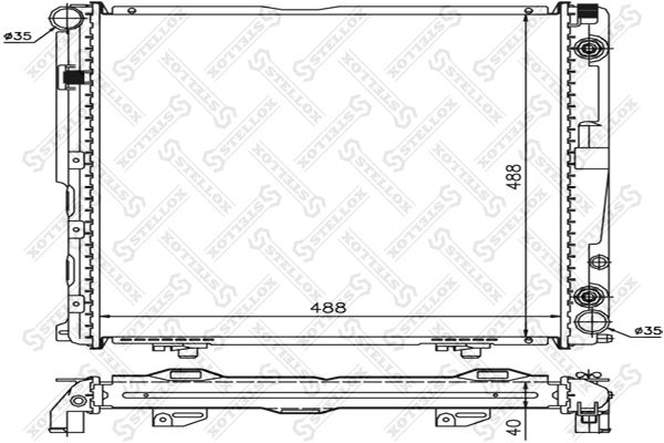 1025924SX STELLOX Радиатор, охлаждение двигателя