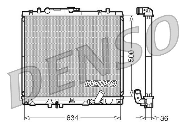 DRM45020 DENSO Радиатор, охлаждение двигателя