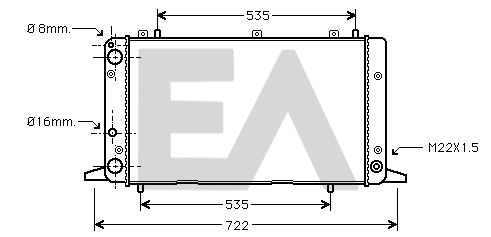 31R02073 EACLIMA Радиатор, охлаждение двигателя