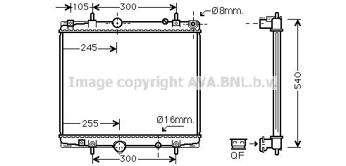 PEA2274 AVA QUALITY COOLING Радиатор, охлаждение двигателя