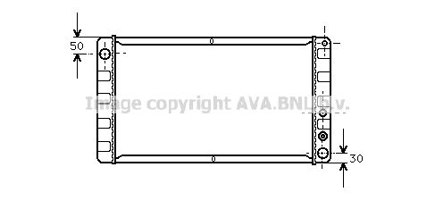 VO2055 AVA QUALITY COOLING Радиатор, охлаждение двигателя