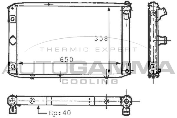 100861 AUTOGAMMA Радиатор, охлаждение двигателя