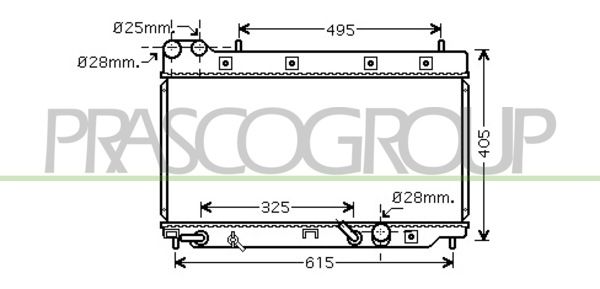 HD322R002 PRASCO Радиатор, охлаждение двигателя