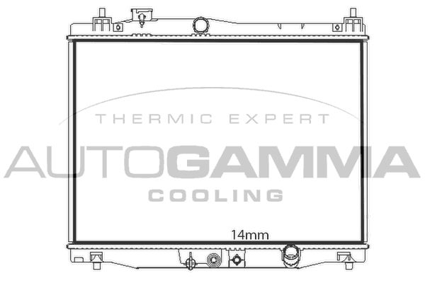 107843 AUTOGAMMA Радиатор, охлаждение двигателя