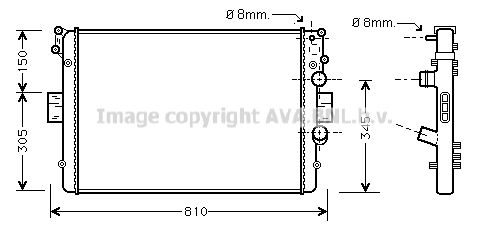 IV2042 AVA QUALITY COOLING Радиатор, охлаждение двигателя