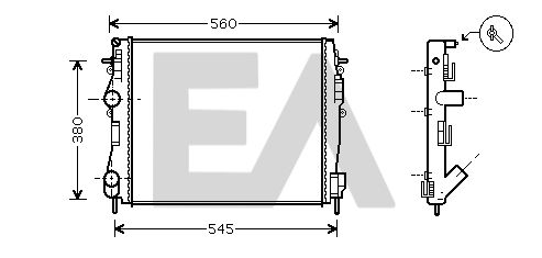 31R60066 EACLIMA Радиатор, охлаждение двигателя