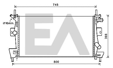 31R22093 EACLIMA Радиатор, охлаждение двигателя