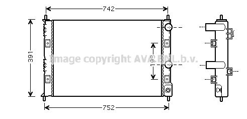 CRA2076 AVA QUALITY COOLING Радиатор, охлаждение двигателя