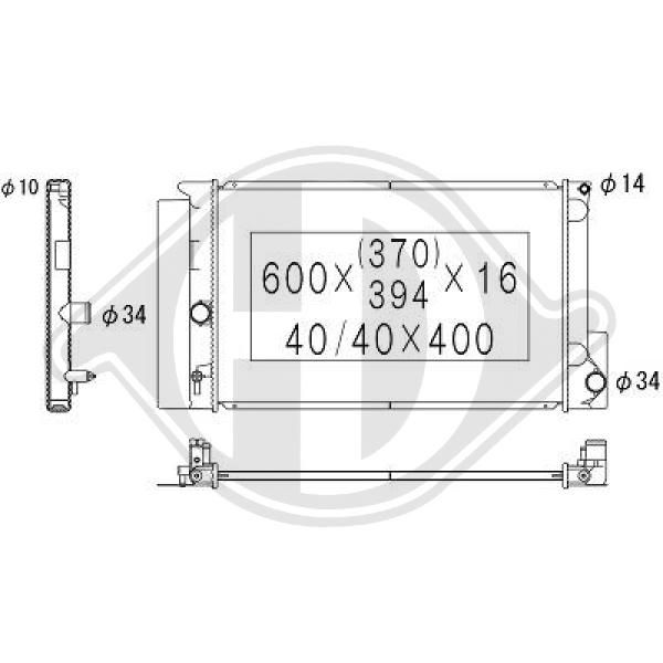 DCM3284 DIEDERICHS Радиатор, охлаждение двигателя