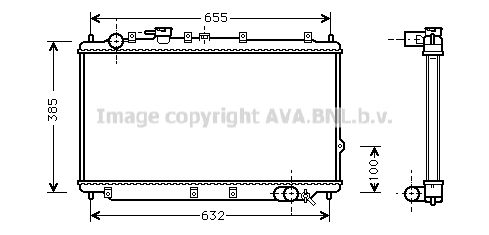 KA2016 AVA QUALITY COOLING Радиатор, охлаждение двигателя