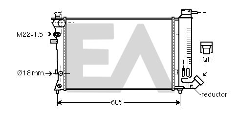 31R55077 EACLIMA Радиатор, охлаждение двигателя