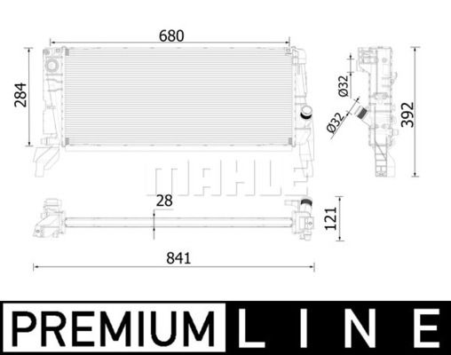 CR2319000P MAHLE Радиатор, охлаждение двигателя