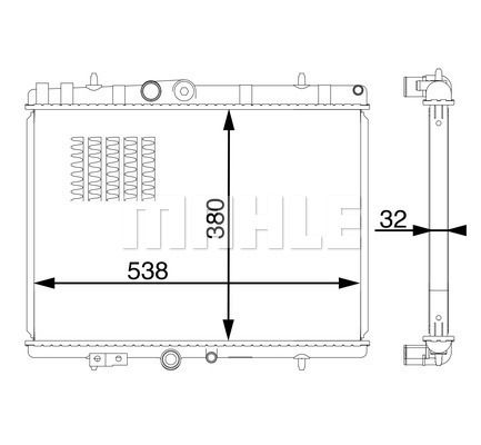 CR1597000S MAHLE Радиатор, охлаждение двигателя