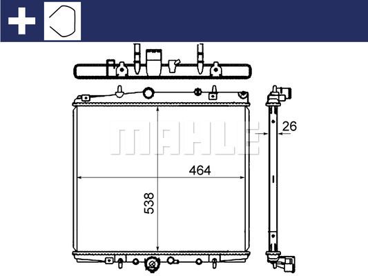 CR851000S MAHLE Радиатор, охлаждение двигателя