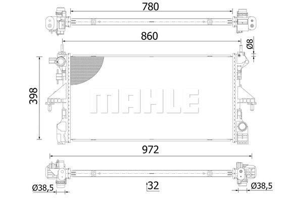 WG2183350 WILMINK GROUP Радиатор, охлаждение двигателя