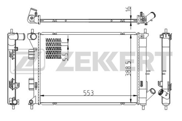 MK1609 ZEKKERT Радиатор, охлаждение двигателя