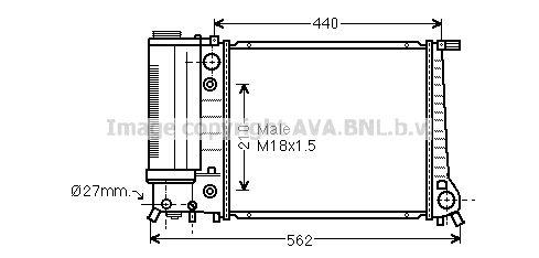 BW2082 AVA QUALITY COOLING Радиатор, охлаждение двигателя