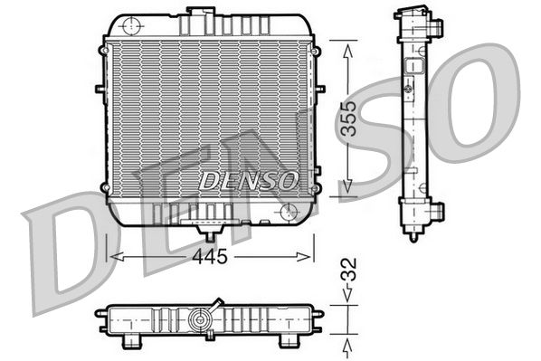 DRM20072 DENSO Радиатор, охлаждение двигателя