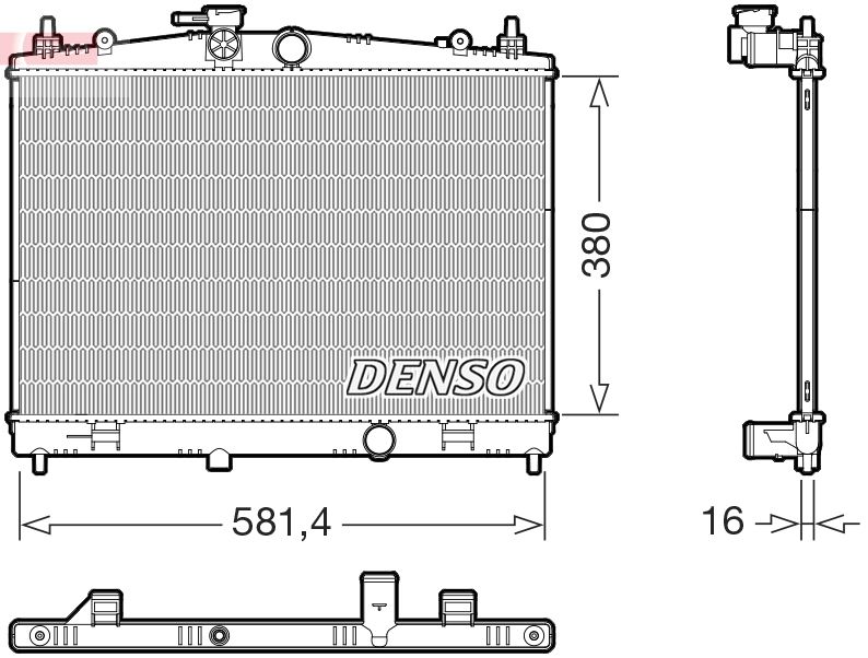 DRM46079 DENSO Радиатор, охлаждение двигателя