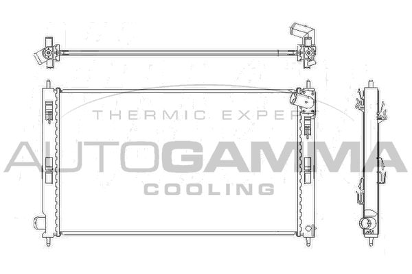 105216 AUTOGAMMA Радиатор, охлаждение двигателя