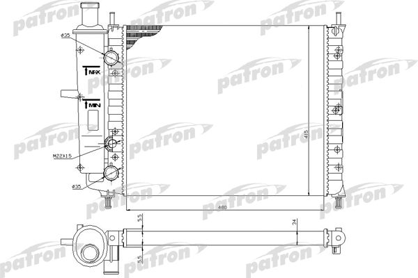 PRS3057 PATRON Радиатор, охлаждение двигателя