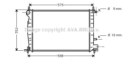 FD2219 AVA QUALITY COOLING Радиатор, охлаждение двигателя