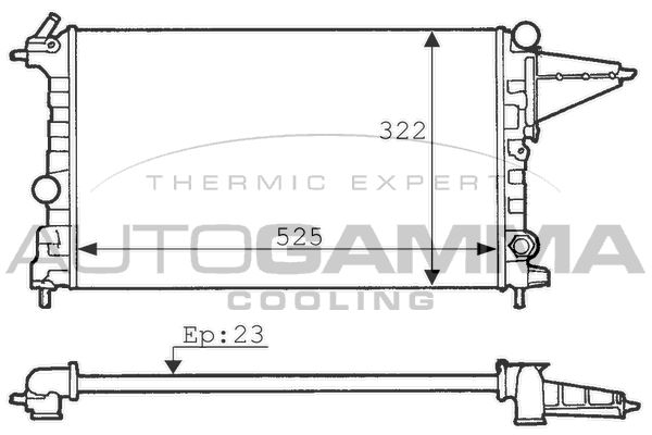 100726 AUTOGAMMA Радиатор, охлаждение двигателя