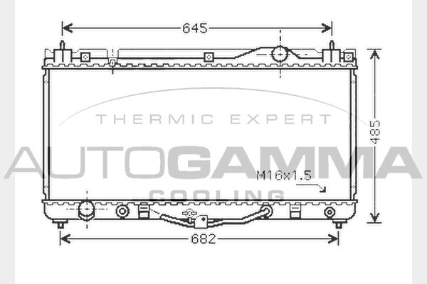 104717 AUTOGAMMA Радиатор, охлаждение двигателя