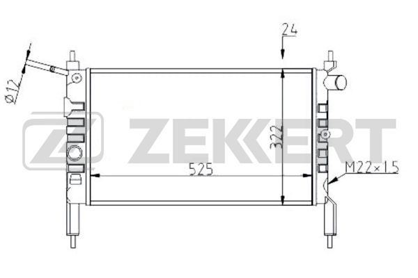 MK1035 ZEKKERT Радиатор, охлаждение двигателя