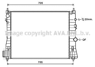 OL2665 AVA QUALITY COOLING Радиатор, охлаждение двигателя