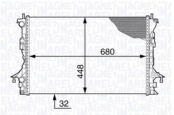 350213139500 MAGNETI MARELLI Радиатор, охлаждение двигателя