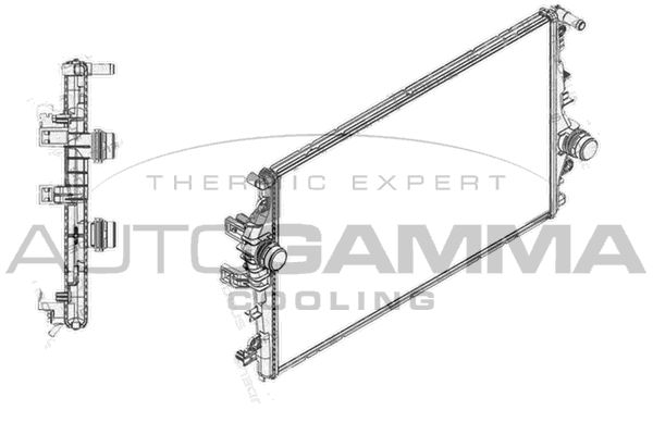 108000 AUTOGAMMA Радиатор, охлаждение двигателя