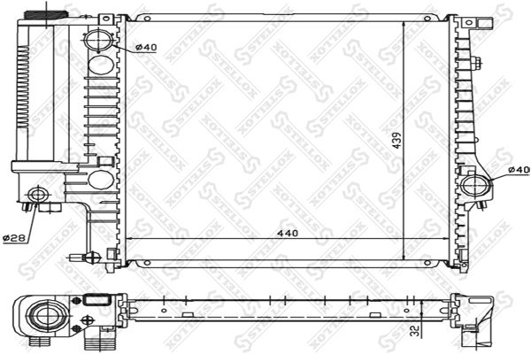 1025023SX STELLOX Радиатор, охлаждение двигателя