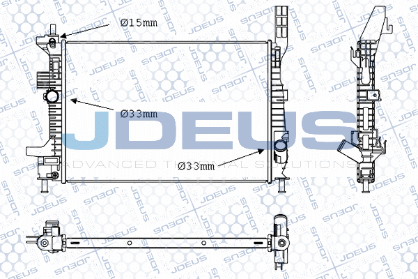 012M45 JDEUS Радиатор, охлаждение двигателя