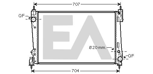 31R25141 EACLIMA Радиатор, охлаждение двигателя