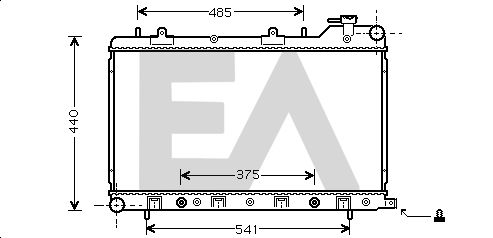 31R68025 EACLIMA Радиатор, охлаждение двигателя