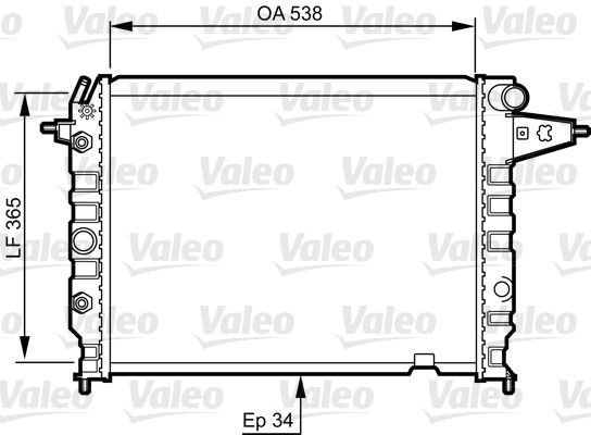 730396 VALEO Радиатор, охлаждение двигателя