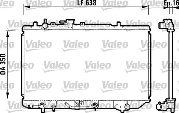 734121 VALEO Радиатор, охлаждение двигателя