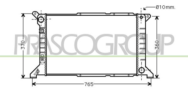 FD908R004 PRASCO Радиатор, охлаждение двигателя