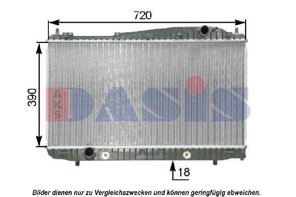 520084N AKS DASIS Радиатор, охлаждение двигателя