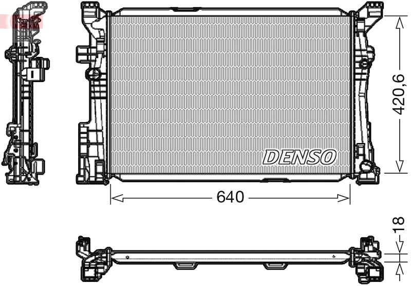 DRM17096 DENSO Радиатор, охлаждение двигателя