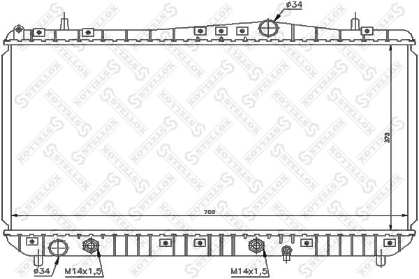 1025322SX STELLOX Радиатор, охлаждение двигателя