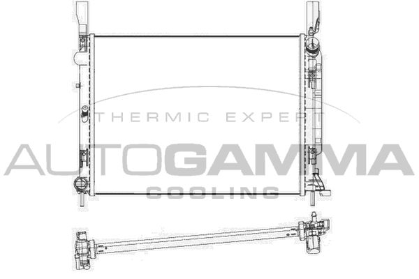 105672 AUTOGAMMA Радиатор, охлаждение двигателя