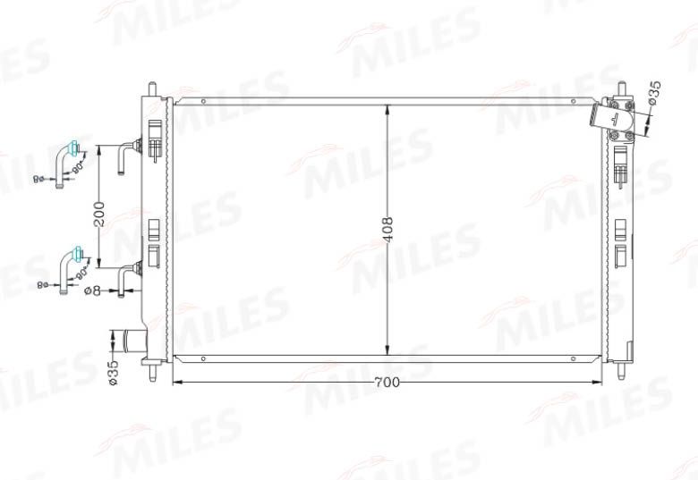ACRB539 MILES Радиатор, охлаждение двигателя